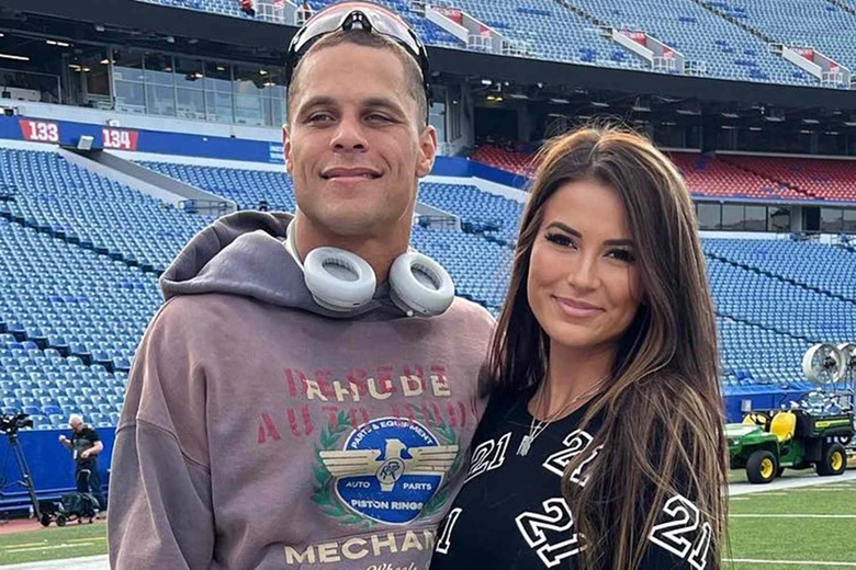 Rachel Bush and Jordan Poyer